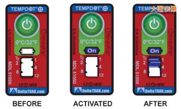大理溫度指示標(biāo)簽 累計上升時間/溫度的標(biāo)簽